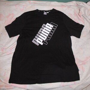 New Puma Men's Black Power Logo Tee Size 2XLT